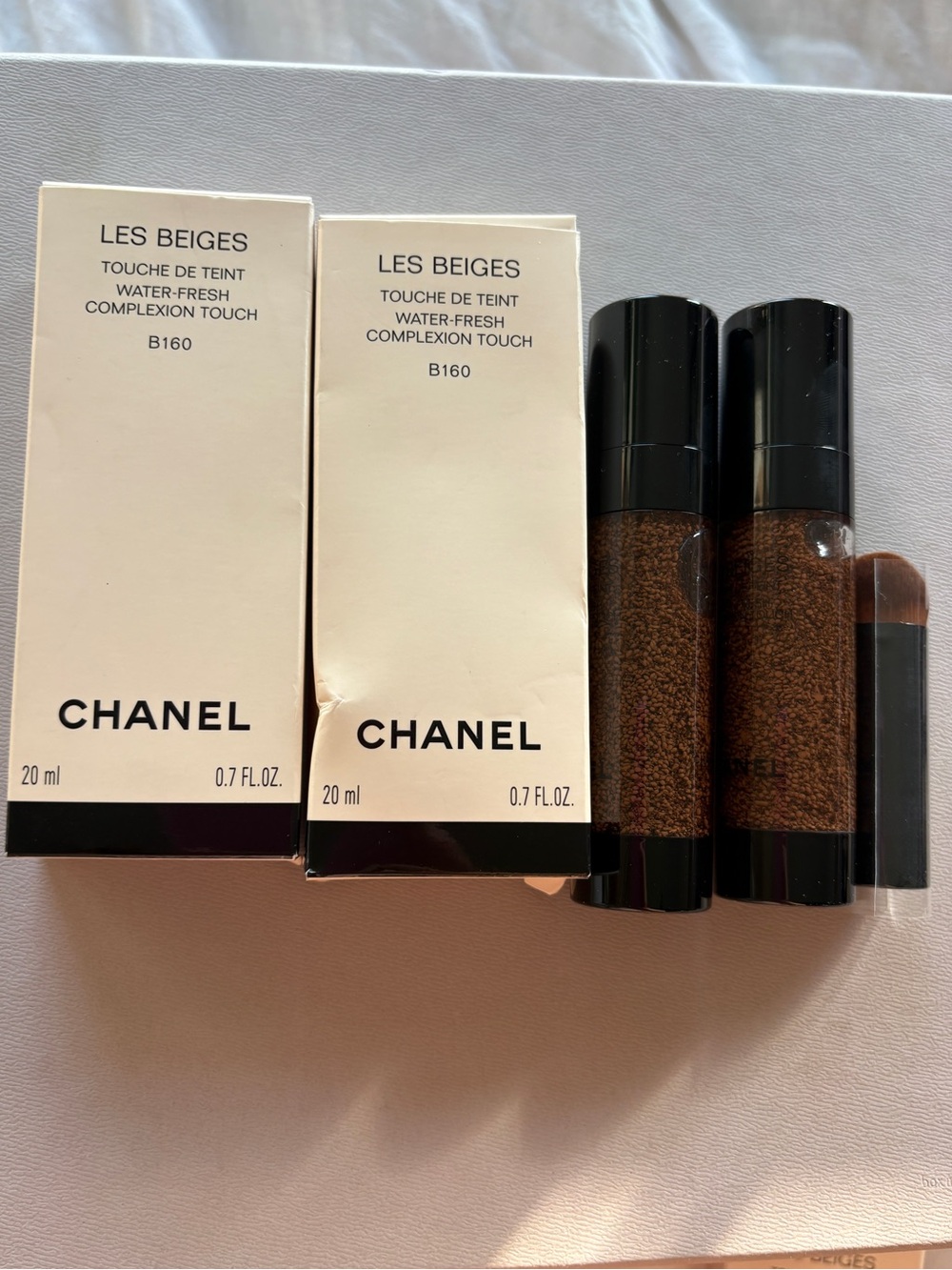 Chanel Les Beiges Waterfresh Complexion Touch - B160 - 2 bottles